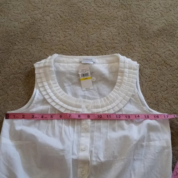 VAN HEUSEN SLEEVELESS 100% COTTON BLOUSE (DISCOUNT SHIPPING!) - Picture 8 of 11